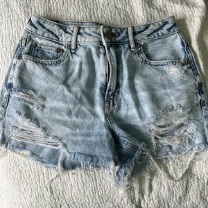 American Eagle light denim, distressed shorts